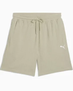 PUMA -SHORT GRIGIO WARDROBE ESSESSENTIAL WAFFLE RELAXED , 634367-61