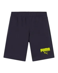 PUMA -SHORT JUNIOR ( 7-16ANNI)  BLU ESSENTIAL GRAPHIC JERSEY 10", 694952-16