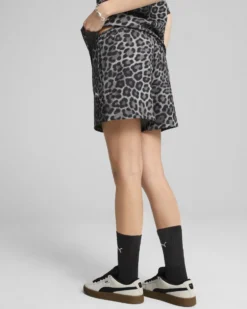 PUMA -SHORT NERO E GRIGIO LEO LUXE A-LINE AOP 3