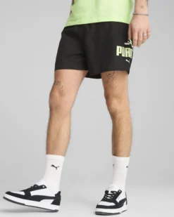 PUMA - SHORT NERO ESS LOGO LAB PUMA WOVEN 5 DA UOMO - 684672-01