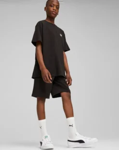 PUMA – SHORT NERO ESS NO. 1 LOGO JERSEY JUNIOR  – 684919-01