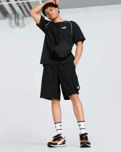 PUMA - SHORT NERO ESS NO. 1 LOGO WOVEN CARGO DA UOMO - 682664-01