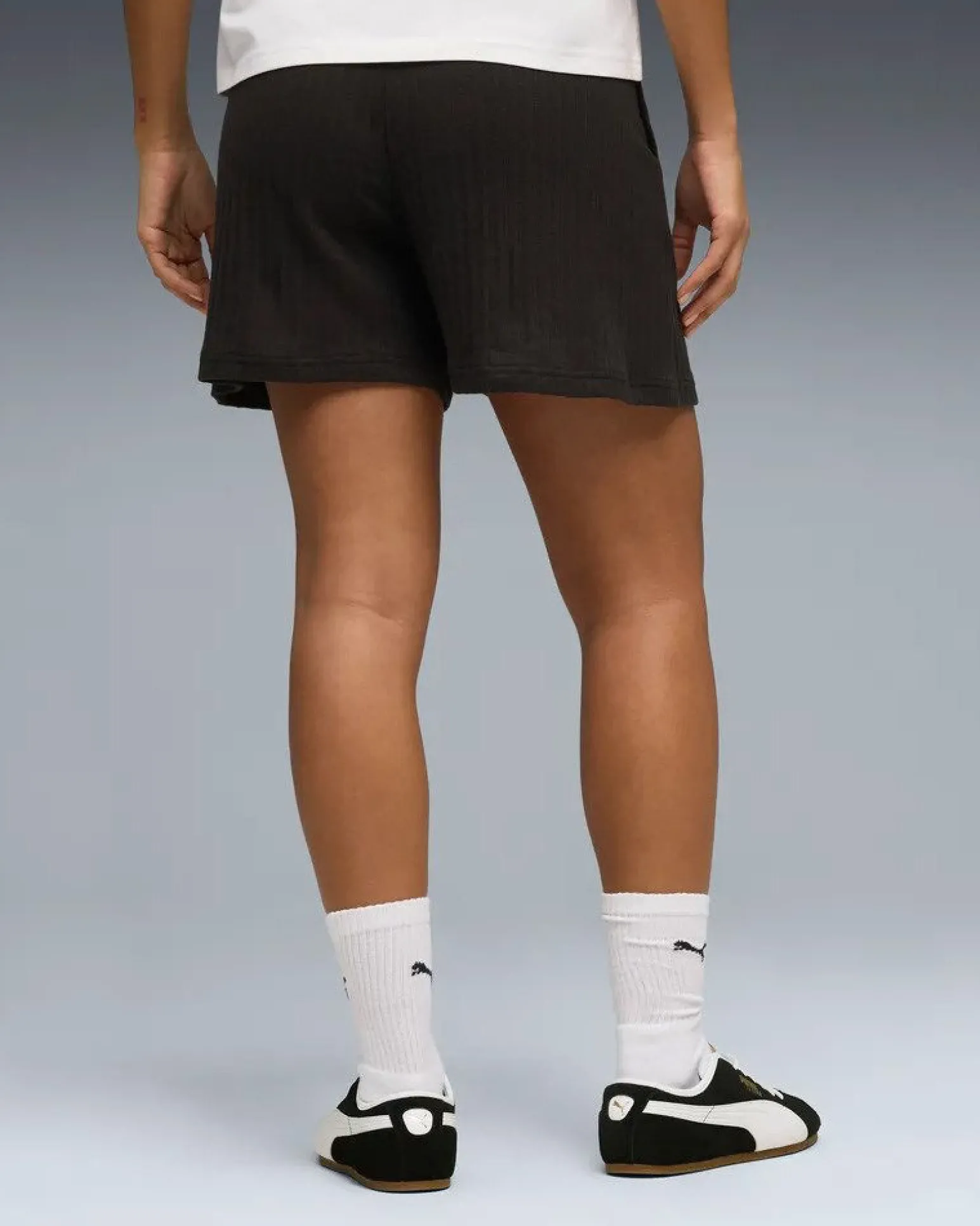 PUMA - SHORT NERO HER HIGH-WAIST 5" DA DONNA, 692390-01