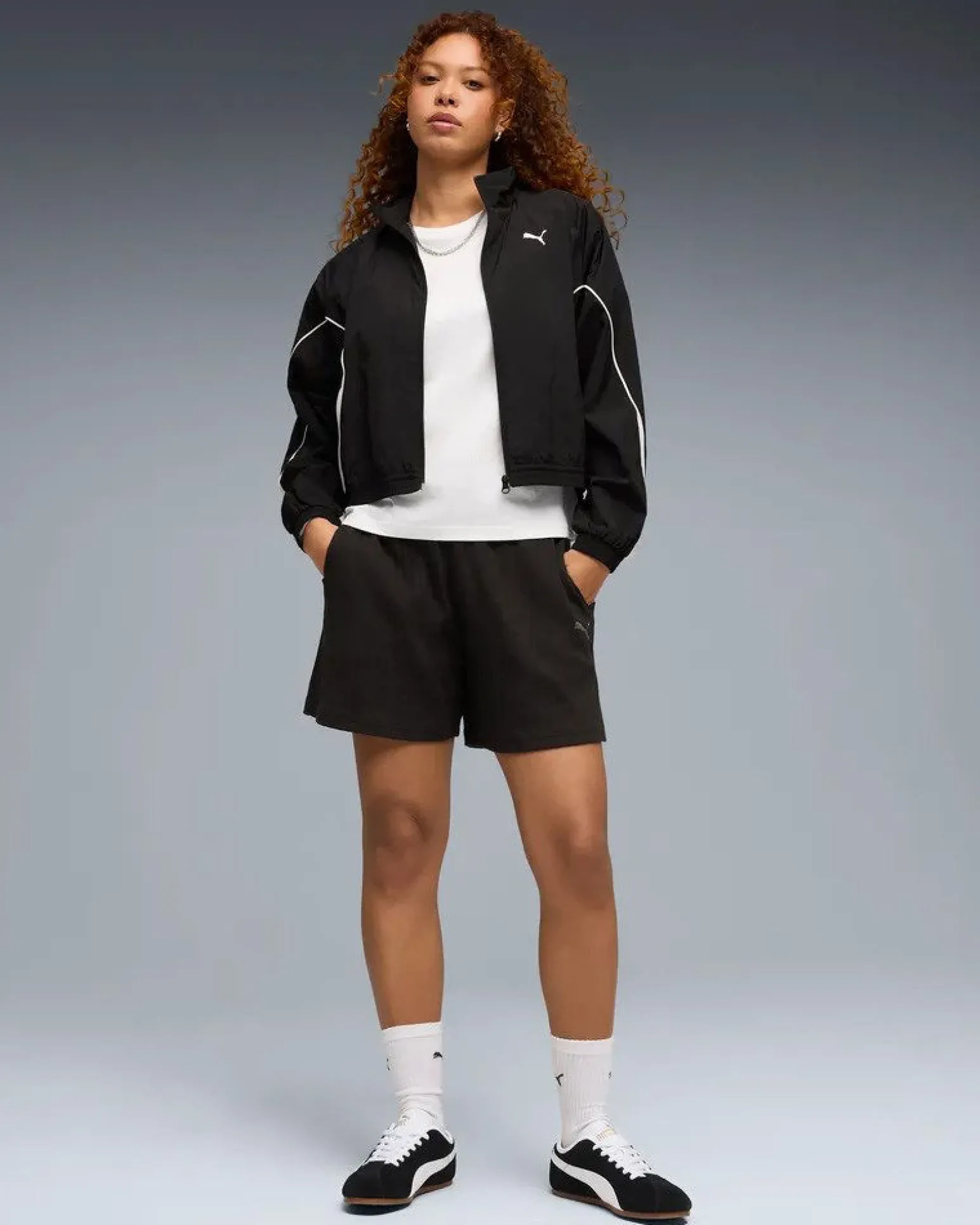 PUMA - SHORT NERO HER HIGH-WAIST 5" DA DONNA, 692390-01