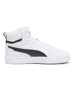 PUMA - Sneaker alta bianca e nera con dettagli oro, numerata 36/39 - CAVEN 2.0 MID JR
