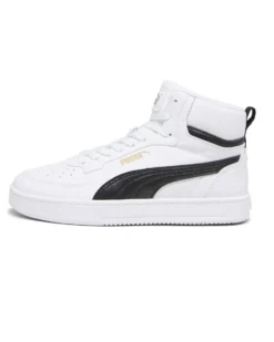 PUMA - Sneaker alta bianca e nera con dettagli oro, numerata 36/39 - CAVEN 2.0 MID JR