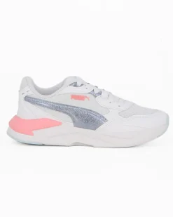 PUMA - Sneaker bianca e rosa con logo metallizzato, numerata 36/39 - X RAY SPEED LITE BLINK JR