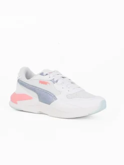 PUMA - Sneaker bianca e rosa con logo metallizzato, numerata 36/39 - X RAY SPEED LITE BLINK JR