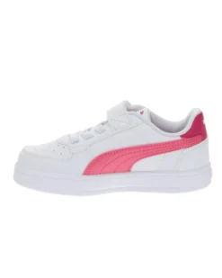PUMA - Sneaker da bambina bianca e rosa con strappo, numerata 20/27 - CAVEN 2.0 AC INF