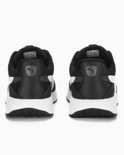 PUMA - Sneaker da uomo bianca e nera in mesh traspirante con soletta in memory foam - RUNTAMED