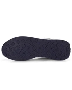 PUMA - Sneaker da uomo blu e bianca in mesh traspirante con dettagli rossi e soletta in memory foam - RUNTAMED