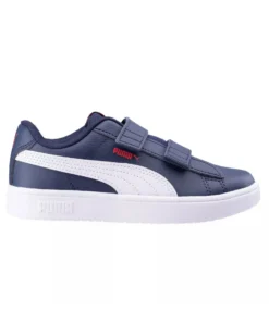PUMA - SNEAKER JUNIOR RICKIE CLASSIC V PS BLU E BIANCA, NUMERATA 28/35 - 394253-01