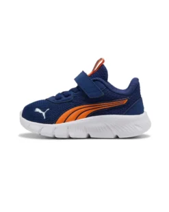 PUMA - SNEAKER KIDS FLEXFOCUS MODERN AC+ TD BLU CON DETTAGLI ARANCIONI, NUMERATA 20/27,  311523-25