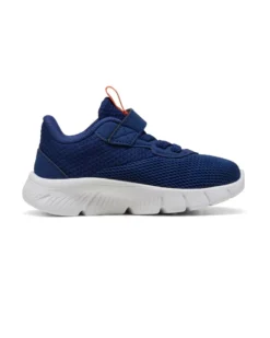 PUMA - SNEAKER KIDS FLEXFOCUS MODERN AC+ TD BLU CON DETTAGLI ARANCIONI, NUMERATA 20/27,  311523-25