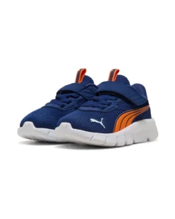 PUMA - SNEAKER KIDS FLEXFOCUS MODERN AC+ TD BLU CON DETTAGLI ARANCIONI, NUMERATA 20/27,  311523-25