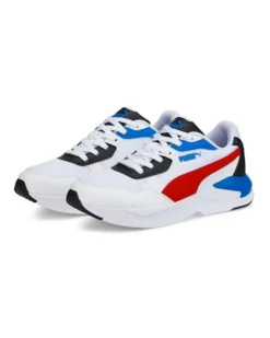 PUMA - Sneakers bianca con dettagli colorati e soletta in memory foam, numerata 36/39 - X-RAY SPEED LITE JR