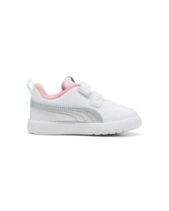 PUMA - SNEAKERS BIMBA  BIANCA, ROSA E GRIGIA COURTFLEX V3 SPACE BELLE TD  DAL 20 AL 27,  404346-01