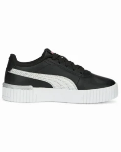 PUMA - Sneakers da bambina nera con logo argento metallizzato, numerata 28/35 - CARINA 2.0 MERMAID PS