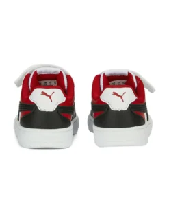 PUMA - Sneakers da bambino bianca e rossa con logo nero e strappo, numerata 20/27 - CAVEN BLOCK AC+ INF