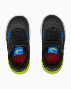 PUMA - Sneakers da bambino nera e verde lime con dettagli blu, numerata 20/27 - X RAY SPEED LITE AC INF