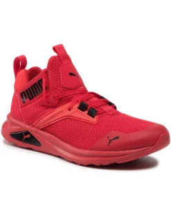 PUMA - Sneakers da bambino rossa e nera con soletta in memory foam, numerata 28/35 - ENZO 2 REFRESH AC PS