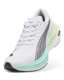 PUMA - SNEAKERS DA DONNA BIANCA, NERA,VERDE E GIALLA DEVIATE NITRO 3, 309708-20
