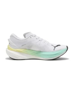 PUMA - SNEAKERS DA DONNA BIANCA, NERA,VERDE E GIALLA DEVIATE NITRO 3, 309708-20