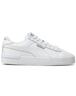 PUMA - Sneakers da donna bianca in VERA PELLE con dettagli argento - JADA RENEW