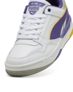 PUMA - SNEAKERS DA UOMO REBOUND RETRO BIANCA-VIOLA E GIALLA - 400197-08