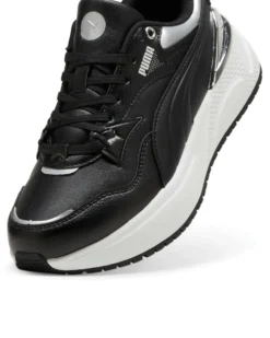 PUMA - SNEAKERS DONNA R78 DISRUPT METALLIC DREAM, NERA, BIANCA E GRIGIO METALLIZZATO - 397803-02