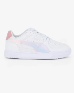 PUMA - SNEAKERS JUNIOR CAVEN III HOLO 2.0 GS BIANCA CON DETTAGLI ROSA  DAL 36 AL 39, 406893-01
