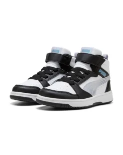 PUMA - SNEAKERS JUNIOR NERA, BIANCA E GRIGIA REBOUND V6 MID SPACE BELLE DAL 28 AL 35,  402770-02