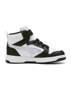 PUMA - SNEAKERS JUNIOR NERA, BIANCA E GRIGIA REBOUND V6 MID SPACE BELLE DAL 28 AL 35,  402770-02