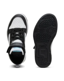 PUMA - SNEAKERS JUNIOR NERA, BIANCA E GRIGIA REBOUND V6 MID SPACE BELLE DAL 28 AL 35,  402770-02