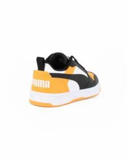 PUMA - SNEAKERS JUNIOR REBOUND V6 LO GS GIALLE CON DETTAGLI BIANCHI E NERI DAL 36 AL 39, 393833-18