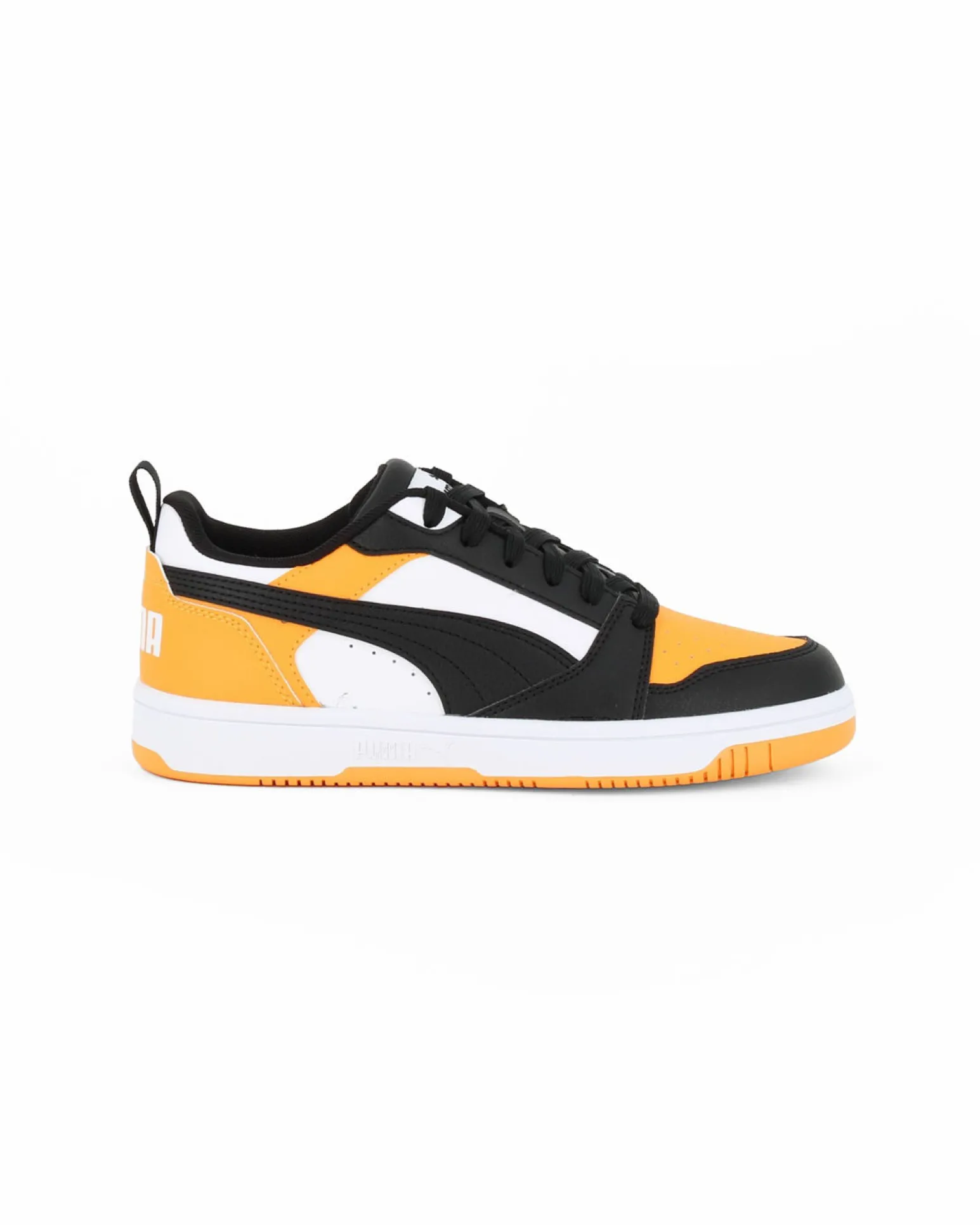 PUMA - SNEAKERS JUNIOR REBOUND V6 LO GS GIALLE CON DETTAGLI BIANCHI E NERI DAL 36 AL 39, 393833-18