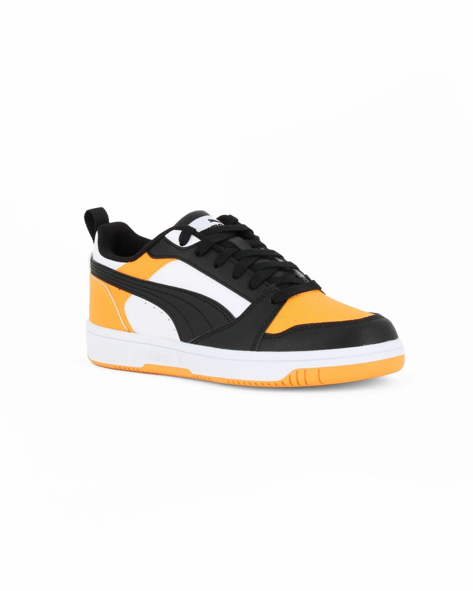 PUMA - SNEAKERS JUNIOR REBOUND V6 LO GS GIALLE CON DETTAGLI BIANCHI E NERI DAL 36 AL 39, 393833-18