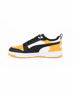 PUMA - SNEAKERS JUNIOR REBOUND V6 LO GS GIALLE CON DETTAGLI BIANCHI E NERI DAL 36 AL 39, 393833-18