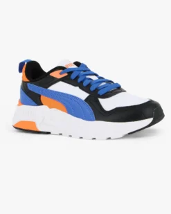 PUMA - SNEAKERS JUNIOR TRINITY 2 LT GS BIANCA, NERA E ARANCIONE NUMERATA 36/39 , 403703-12