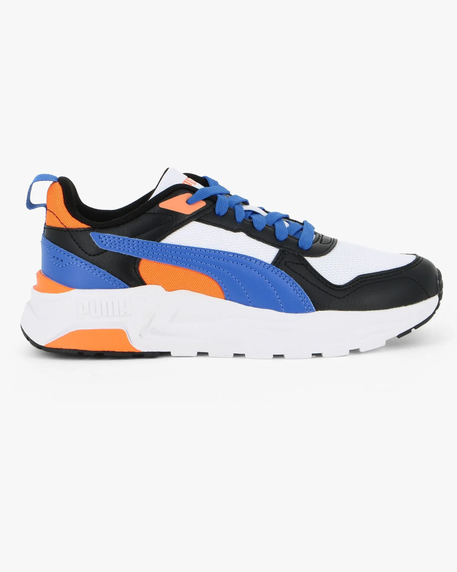 PUMA - SNEAKERS JUNIOR TRINITY 2 LT GS BIANCA, NERA E ARANCIONE NUMERATA 36/39 , 403703-12