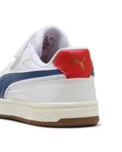 PUMA - SNEAKERS KIDS CAVEN III RETRO AC+PS BIANCA CON DETTAGLI BLU E ROSSI  DAL 28 AL 35, 406897-01