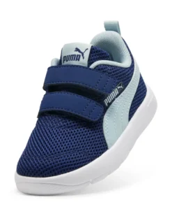 PUMA - SNEAKERS KIDS COURTFLEX V3 MESH TD BLU E CELESTE DAL 20 AL 23, 398086-19