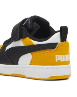 PUMA - SNEAKERS KIDS REBOUND V6 LO AC+TD GIALLE CON DETTAGLI NERI E BIANCHI  DAL 20 AL 27, 397420-18