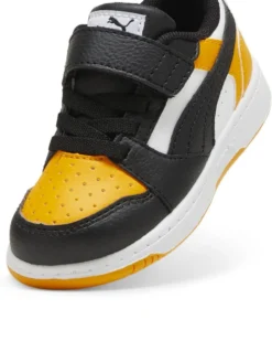 PUMA - SNEAKERS KIDS REBOUND V6 LO AC+TD GIALLE CON DETTAGLI NERI E BIANCHI  DAL 20 AL 27, 397420-18