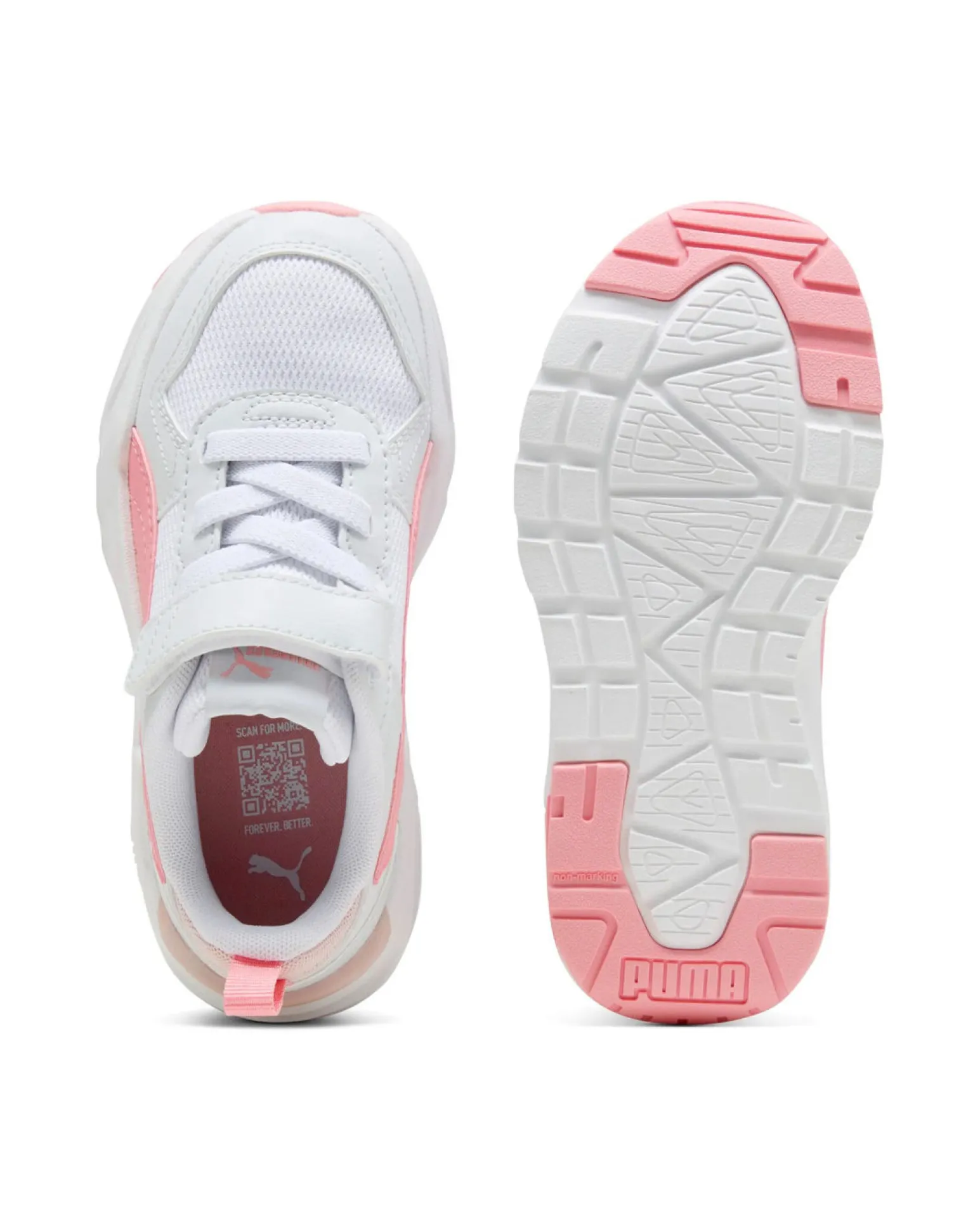 PUMA - SNEAKERS KIDS TRINITY 2 LT PS BIANCA E ROSA DAL 28 AL 35, 403704-04
