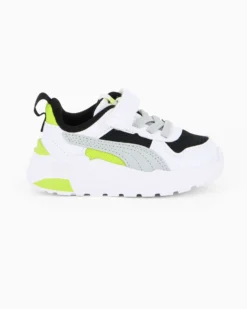 PUMA - SNEAKERS KIDS TRINITY 2 LT TD  BIANCA, NERA, GRIGIA E LIME DAL 20 AL 27, 403705-13