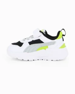 PUMA - SNEAKERS KIDS TRINITY 2 LT TD  BIANCA, NERA, GRIGIA E LIME DAL 20 AL 27, 403705-13
