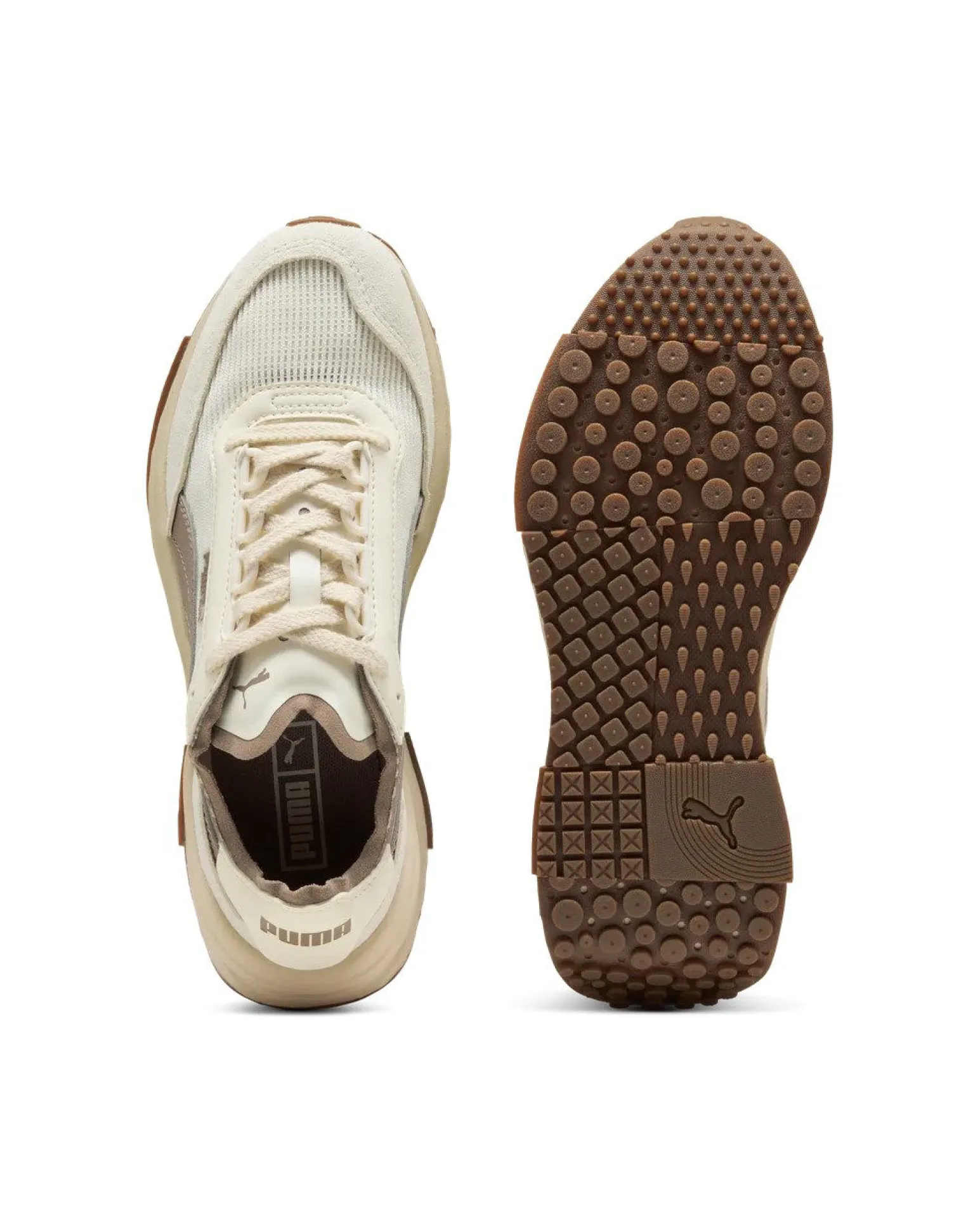 PUMA - SNEAKERS RIDER ELITE BEIGE E MARRONE DA DONNA, 402922-10