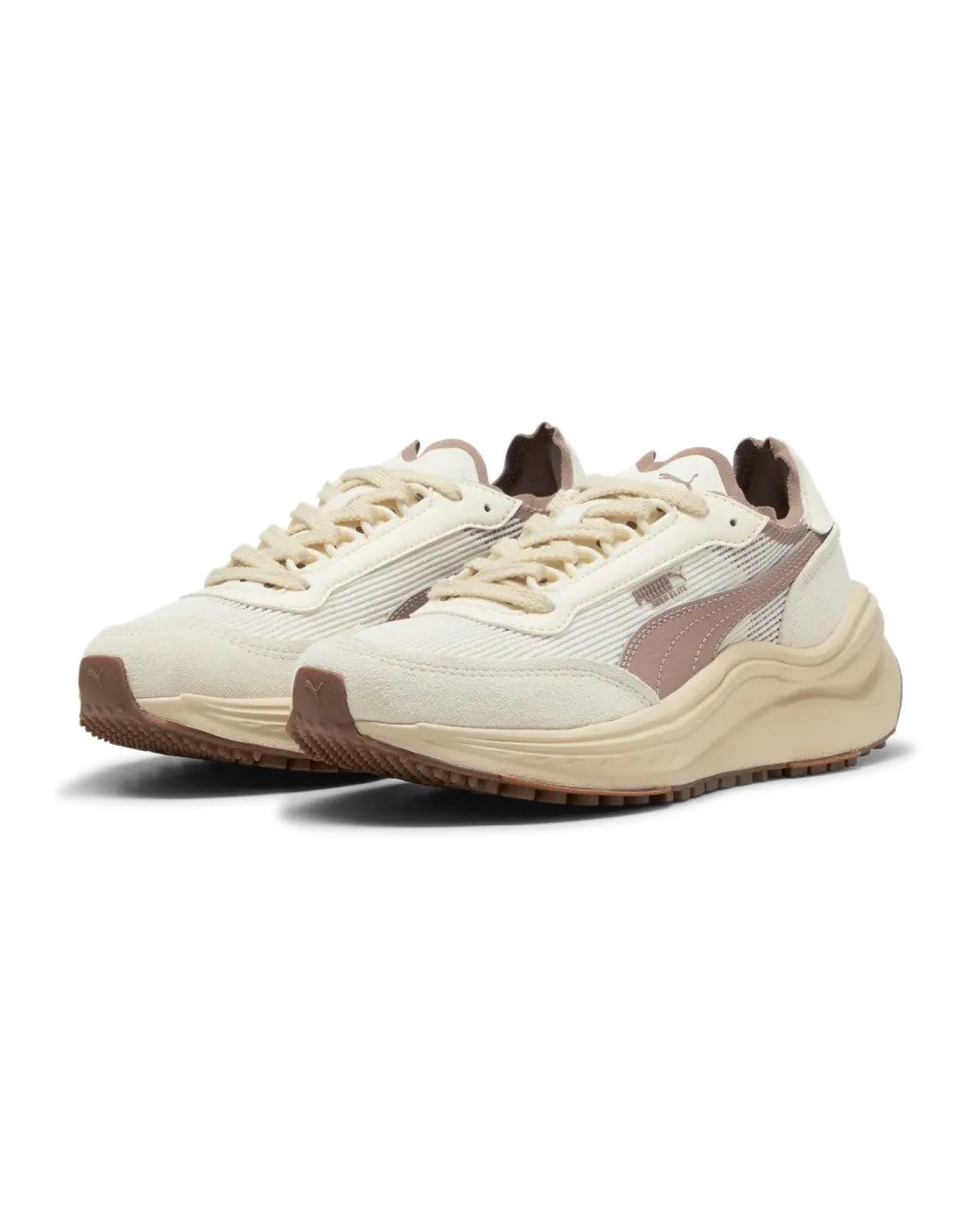 PUMA - SNEAKERS RIDER ELITE BEIGE E MARRONE DA DONNA, 402922-10