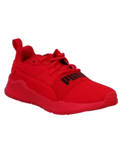 PUMA - Sneakers rossa e nera con soletta in memory foam, numerata 36/39 - WIRED RUN PURE JR